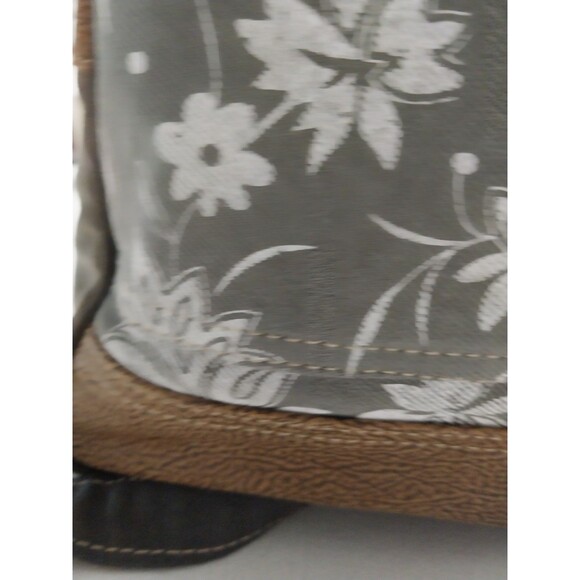 Myra Bag Blossom Print Upcycled Canvas & Leather Shoulder Bag - Picture 5 of 16